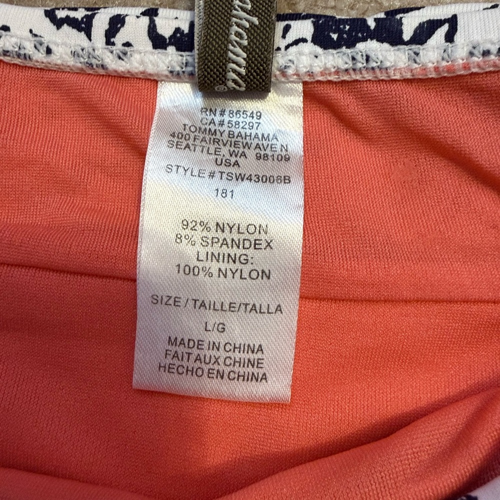 Tommy Bahama Coral Medallion Bikini Top Bottom Tankini 3pc Set Large  34D - Picture 2 of 4